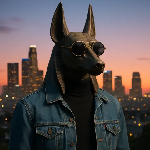 Portrayal of a Statue Depicting Anubis