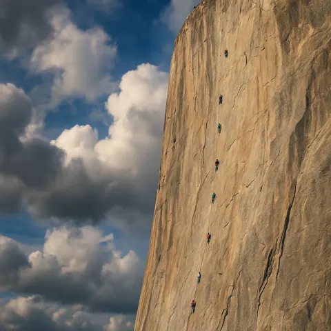 Handful of Distant Climbers