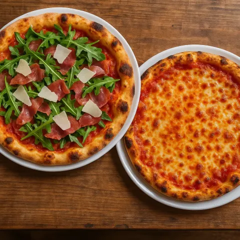 Two Pizzas on a Table