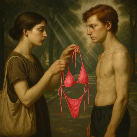 Female with Distinctive Heart-shaped Lips