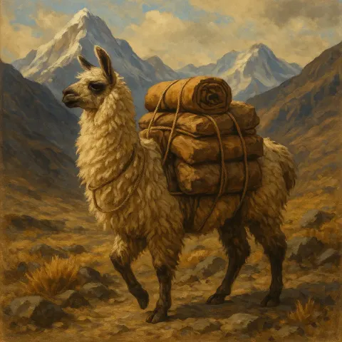 Shaggy Andean Creature Accustomed to Mountainous Terrain