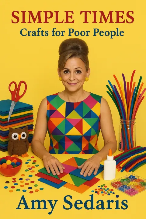 Brightly Colored Scene Featuring a Woman in a Geometric Dress
