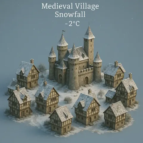 Detailed 3D Render Showcasing a Bird’s-eye View at a 45-degree