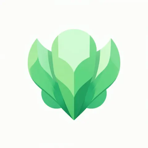 Minimalist Vibrant Green Anime Vector Logo