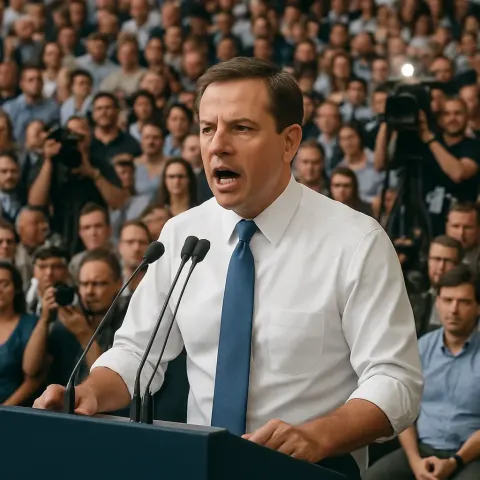 Politician in a White Shirt