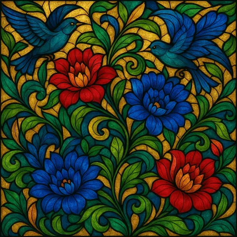 Intricate Design for a Stained Glass Window