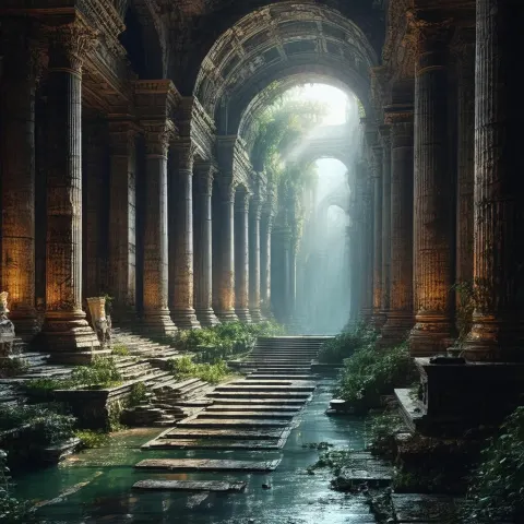 Piranesi's Chamber in Epic Cinematic Shadow