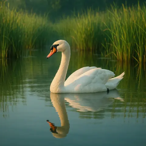 Through the Mirrored Surface of the Lake and the Vibrant