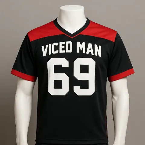 Black and Red Sports Jersey with "Viced MAN"
