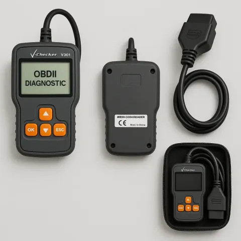 V-checker V301 OBD Diagnostic Device Shown from the Front