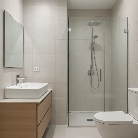 Modern Bathroom with a White Sink