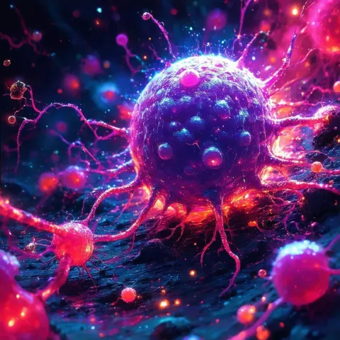 Manga Neutrophil Hero Battling in a Cellular World