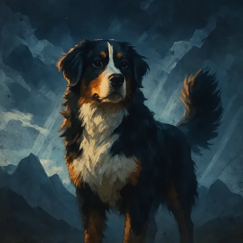 Single Bernese Mountain Dog