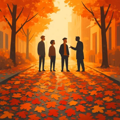 Autumnal Sidewalks Densely