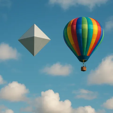 Multicolored Hot Air Balloon