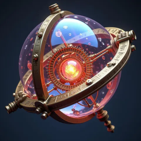 Steampunk Armillary Sphere in Luminous Manga Detail