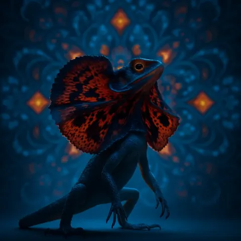 Single Frilled Lizard