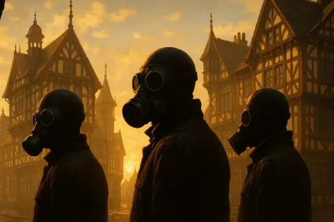 Trio of Varied Gas Masks
