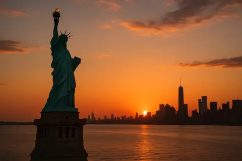 Statue of Liberty Is Visible