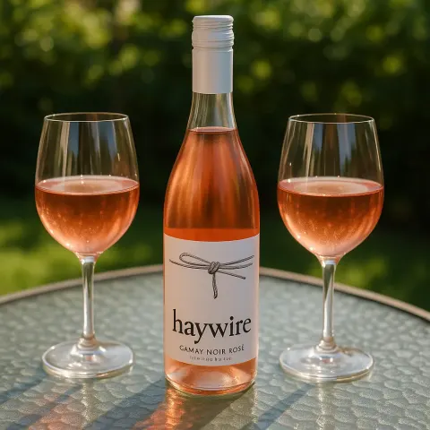 Bottle of Haywire Gamay Noir Rosé Wine