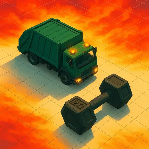Municipal Waste Green Garbage Truck