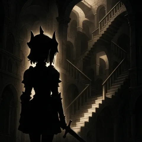 Petite Anime Knight in Gothic Armor