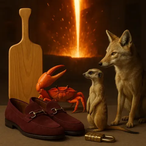 Fiery Glow and Sparks of a Steel Foundry Cast Neutral