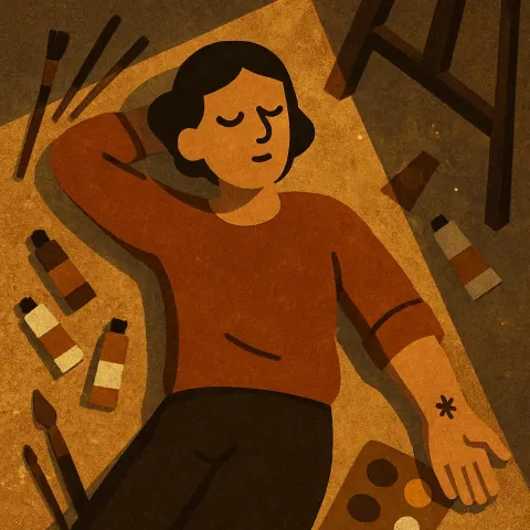 Androgynous Fictional Character Icon Reclines