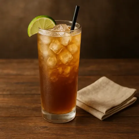 Chilled Long Island Iced Tea Sitting in a Glass