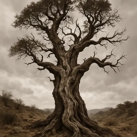 Gnarled and Aged Limbs of the Ancient Tree