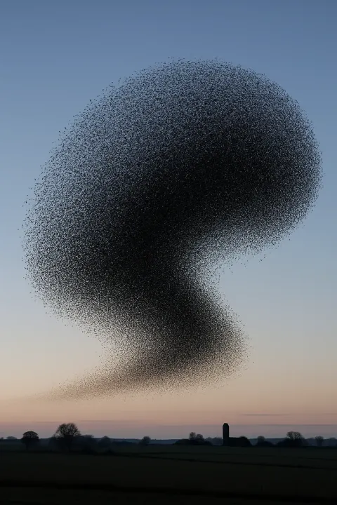 Colossal Murmuration of Starlings