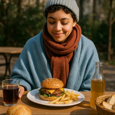 Person Wearing a Scarf