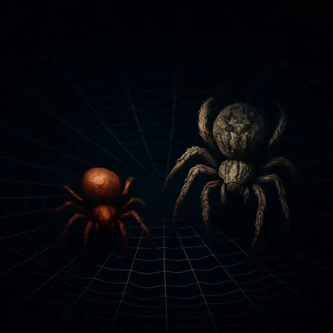 Reddish-hued Barn Spider with a Globular Abdomen