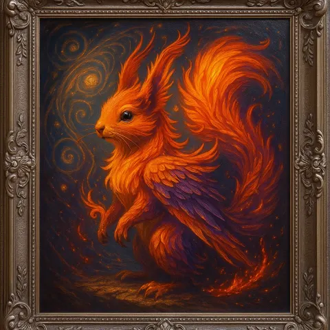 Highly Detailed Oil Painting Showcasing an Enchanting and Mythical Creature