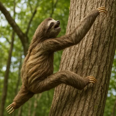 Sloth Honed its Skills in Climbing Trees