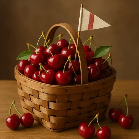 Wooden Basket Filled