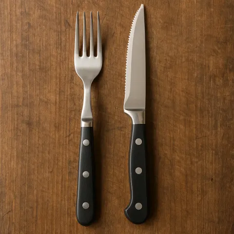 What Is the Standard Combination of Utensils Used for Cutting