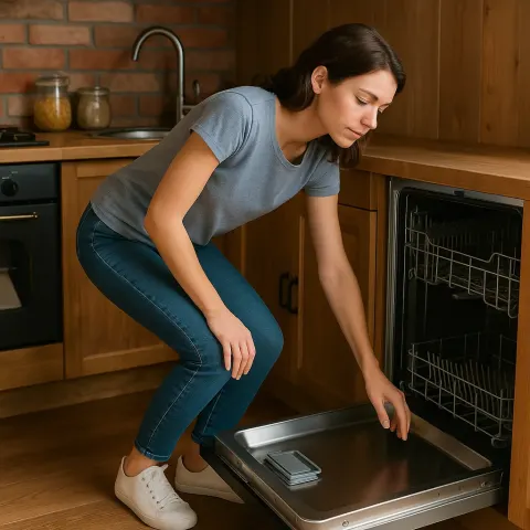 Woman in a Casual Outfit Leans