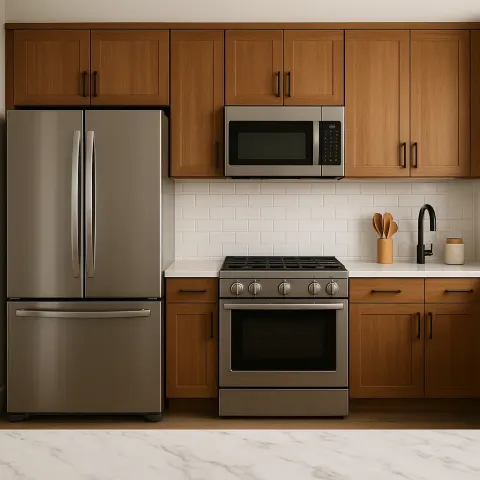 Contemporary Kitchen Equipped with Fundamental Appliances