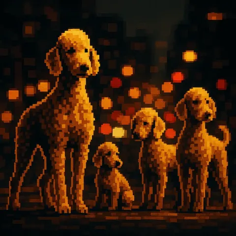 Varied Bedlington Terriers