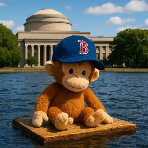 Caramel-brown Plush Monkey