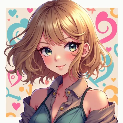 Taylor Swift as a Vibrant Anime Key Visual