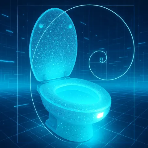 Single Glitter-infused Resin Toilet Seat