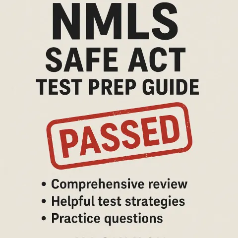 National NMLS SAFE Act Test Prep Guide Cover Featuring 'PASSED'