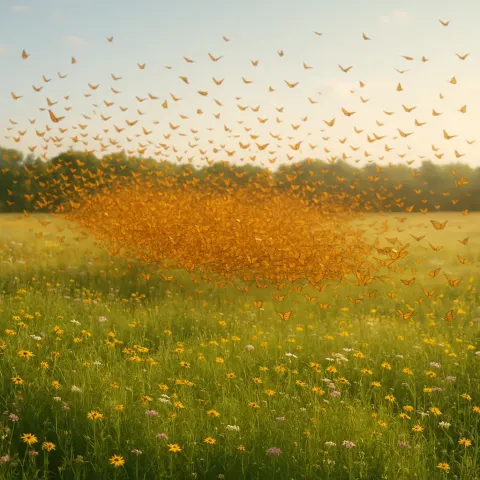 Vast Swarm of Butterflies