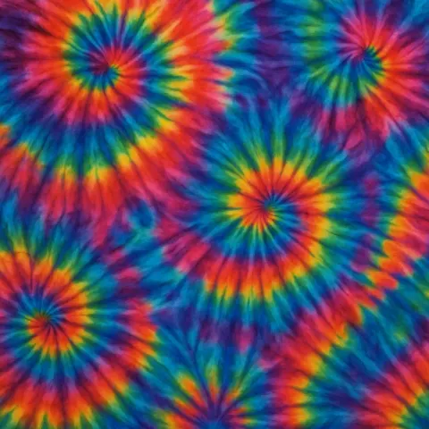 Vibrant Array of Intertwined Colors Swirls Through the Tie-dye Design