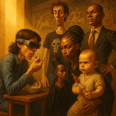 Young Adult Exuding Surrealist Dali-esque Dreamlike Bizarre Imagery