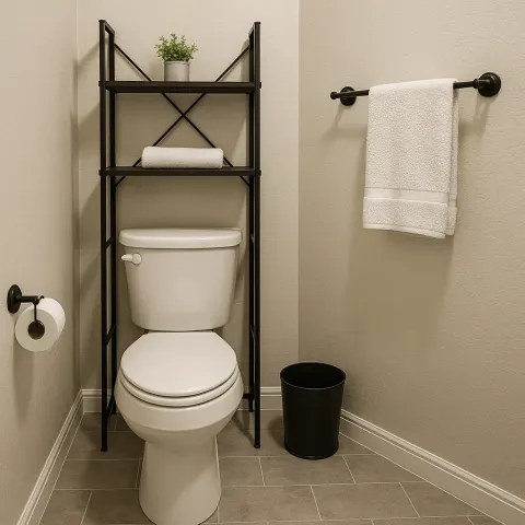 Small Bathroom with a White Toilet