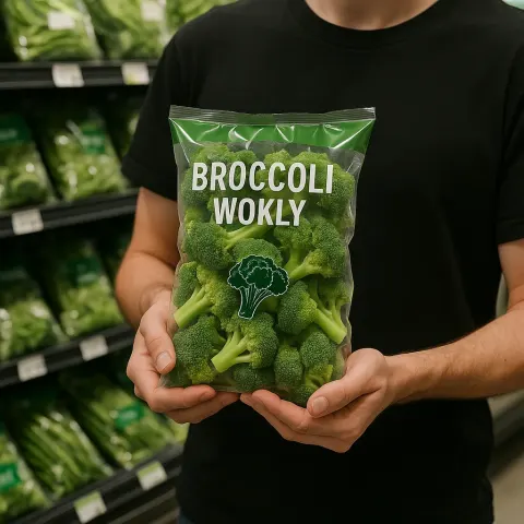 Person Wearing a Black Shirt Holds Up a Bag
