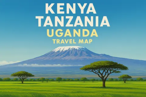 Travel Map Cover Featuring Kenya